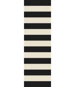 Livabliss Picnic PIC4005 Black Cream Area Rug 2 ft. 6 in. X 8 ft. Runner
