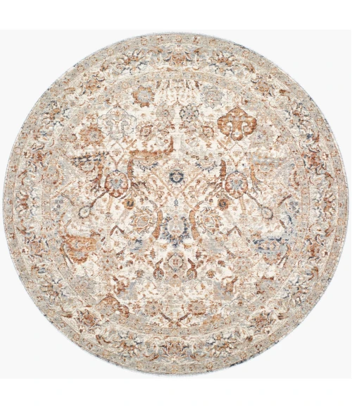 Livabliss Poem Cream PME-2300 7 ft. 10 in. X 7 ft. 10 in. Round Rug
