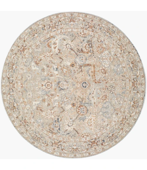 Livabliss Poem Cream PME-2302 7 ft. 10 in. X 7 ft. 10 in. Round Rug