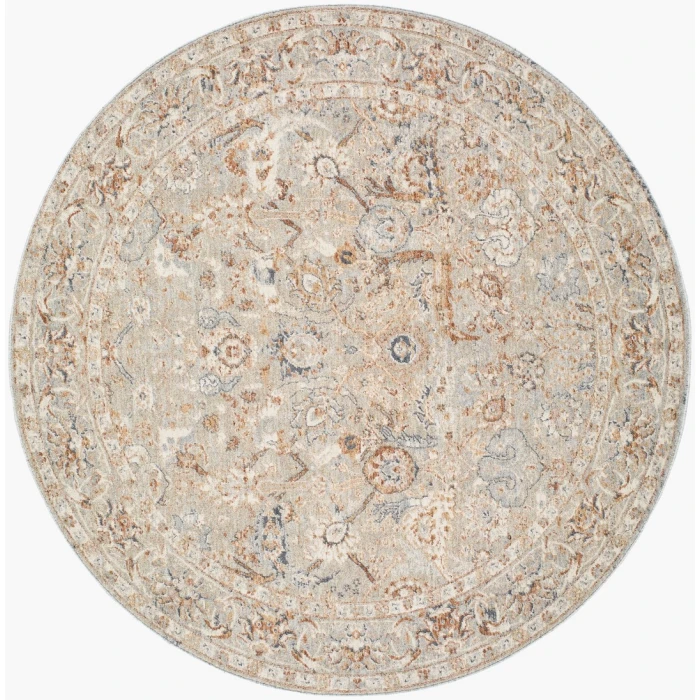 Livabliss Poem Cream PME-2302 7 ft. 10 in. X 7 ft. 10 in. Round Rug