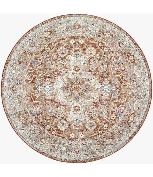 Livabliss Poem Cream PME-2304 6 ft. 7 in. X 6 ft. 7 in. Round Rug