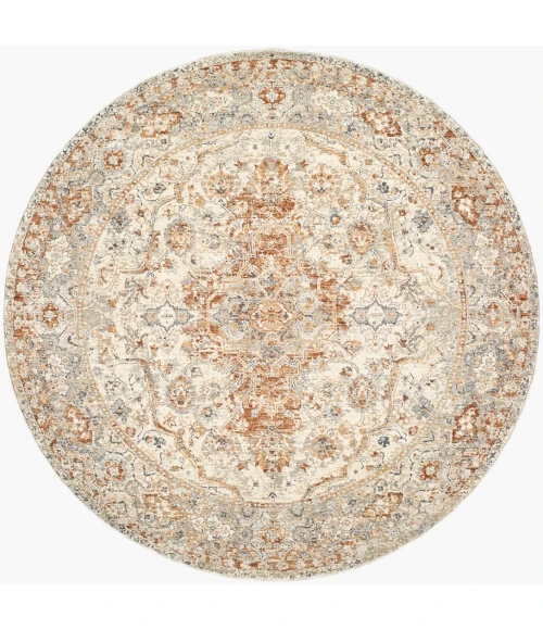 Livabliss Poem Cream PME-2305 5 ft. 3 in. X 5 ft. 3 in. Round Rug