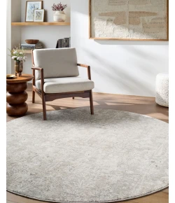 Livabliss Poetry Cream POI-2300 5 ft. 3 in. X 5 ft. 3 in. Round Rug