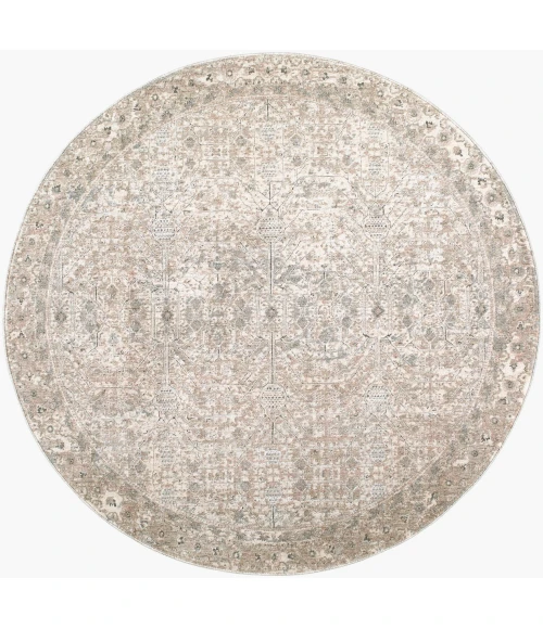 Livabliss Poetry Cream POI-2302 5 ft. 3 in. X 5 ft. 3 in. Round Rug