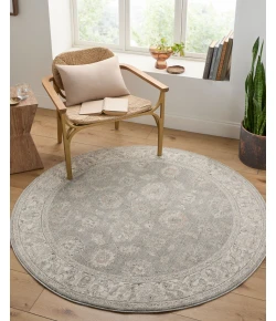 Livabliss Poetry Light Sage POI-2305 5 ft. 3 in. X 5 ft. 3 in. Round Rug