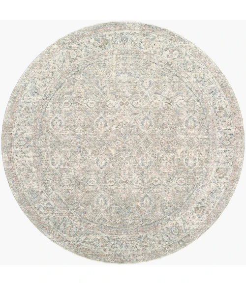Livabliss Poetry Cream POI-2307 7 ft. 10 in. X 7 ft. 10 in. Round Rug