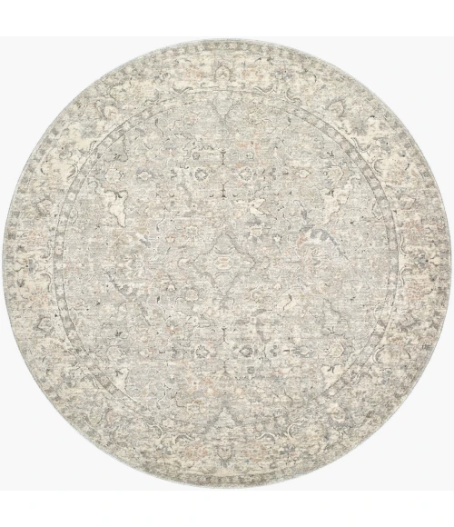 Livabliss Poetry Slate POI-2309 7 ft. 10 in. X 7 ft. 10 in. Round Rug