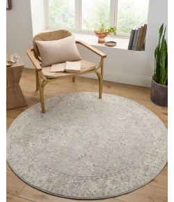 Livabliss Poetry Slate POI-2309 5 ft. 3 in. X 5 ft. 3 in. Round Rug