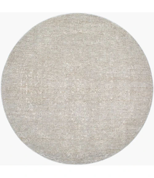Livabliss Poet Light Slate POT-2302 5 ft. 3 in. X 5 ft. 3 in. Round Rug