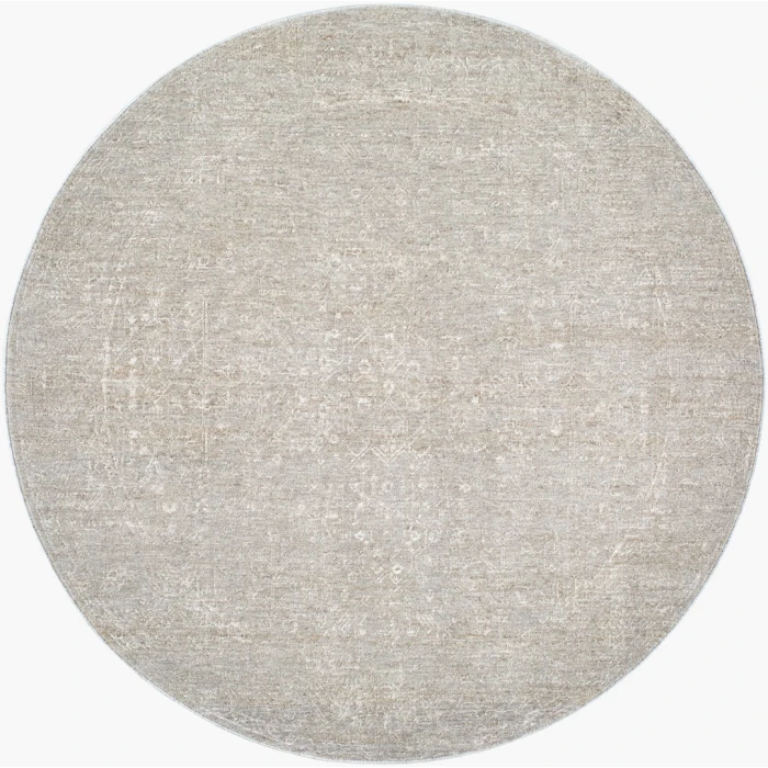 Livabliss Poet Light Slate POT-2302 5 ft. 3 in. X 5 ft. 3 in. Round Rug