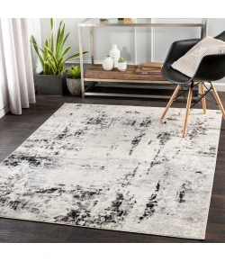 Livabliss Pisa PSS2303 Medium Gray Black Area Rug 5 ft. X 7 ft. Rectangle