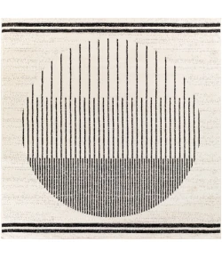 Livabliss Pisa PSS2315 Black Off-White Area Rug 7 ft. 10 in. Square