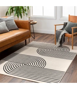 Livabliss Pisa PSS2355 Light Grey Black Area Rug 7 ft. 10 in. X 10 ft. Rectangle