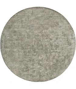 Livabliss Quartz QTZ5000 Light Gray Charcoal Area Rug 8 ft. Round