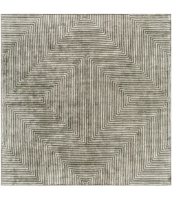 Livabliss Quartz QTZ5000 Light Gray Charcoal Area Rug 10 ft. Square