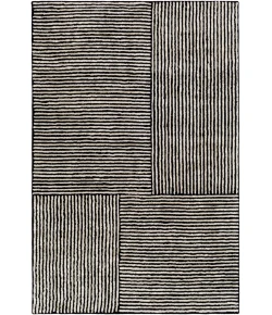 Livabliss Quartz QTZ5037 Black Ivory Area Rug 5 ft. X 7 ft. 6 in. Rectangle