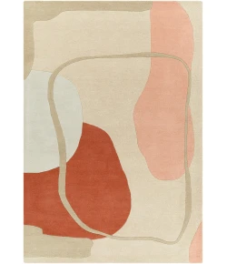 Livabliss Queens QUN2307 Brick Red Dusty Pink Area Rug 8 ft. X 10 ft. Rectangle