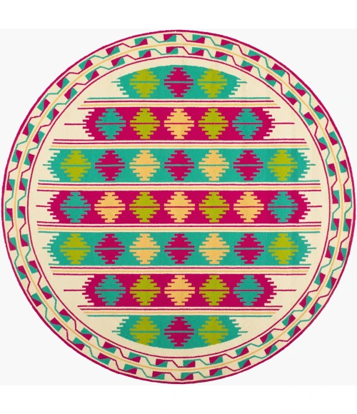 Surya Rain Aqua RAI-1272 8ft. x 8ft. Round Rug