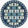 Surya Rain Navy RAI-1274 8ft. x 8ft. Round Rug