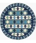 Surya Rain Navy RAI-1274 8ft. x 8ft. Round Rug