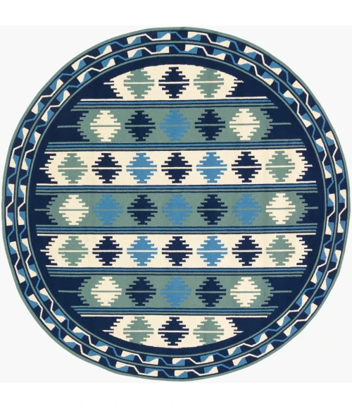 Surya Rain Navy RAI-1274 8ft. x 8ft. Round Rug