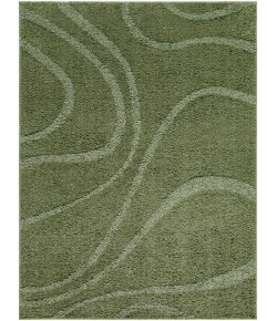 LIVABLISS Rodos Medium Green RDO-2356 5ft.3in. x 7ft. Rect. Rug