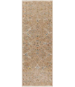Livabliss Reina REN2300 Light Brown Tan Area Rug 2 ft. 7 in. X 10 ft. Runner