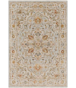 Livabliss Reina REN2304 Light Gray Cream Area Rug 5 ft. 3 in. Round