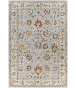 Livabliss Reina REN2307 Light Gray Cream Area Rug 5 ft. 3 in. Round