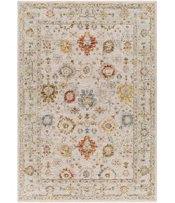 Livabliss Reina REN2309 Light Gray Cream Area Rug 5 ft. 3 in. Round