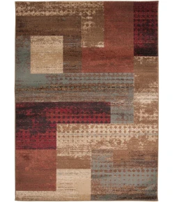 Livabliss Riley RLY5004 Dark Red Dark Brown Area Rug 3 ft. 11 in. X 5 ft. 3 in. Rectangle