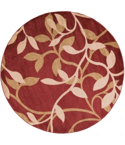 Livabliss Riley RLY5011 Tan Dark Brown Area Rug 7 ft. 10 in. Round