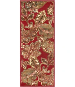 Livabliss Riley RLY5020 Dark Red Dark Brown Area Rug 2 ft. 11 in. X 7 ft. 3 in. Runner