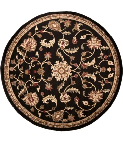 Livabliss Riley RLY5025 Black Tan Area Rug 7 ft. 10 in. Round