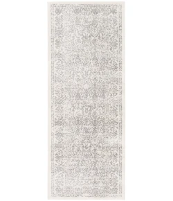 Livabliss Roma ROM2300 White Medium Gray Area Rug 2 ft. 7 in. X 7 ft. 3 in. Runner