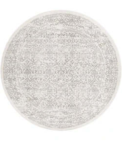 Livabliss Roma ROM2300 White Medium Gray Area Rug 7 ft. 10 in. Round