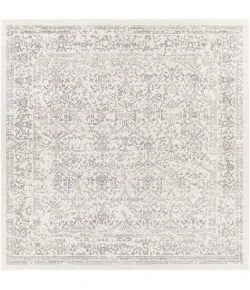 Livabliss Roma ROM2300 White Medium Gray Area Rug 7 ft. 10 in. Square