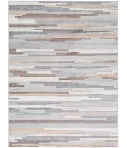 Livabliss Roma ROM2302 Medium Gray Camel Area Rug 6 ft. 7 in. Round