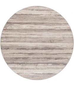 Livabliss Roma ROM2306 Charcoal Gray Area Rug 6 ft. 7 in. Round