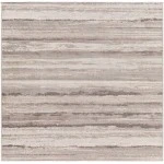 Livabliss Roma ROM2306 Charcoal Gray Area Rug 6 ft. 7 in. Square