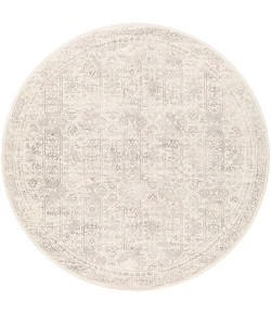 Livabliss Roma ROM2308 Light Gray Cream Area Rug 6 ft. 7 in. Round