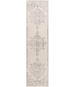 Livabliss Roma ROM2322 Off-White Light Gray Area Rug 2 ft. 7 in. X 10 ft. Runner