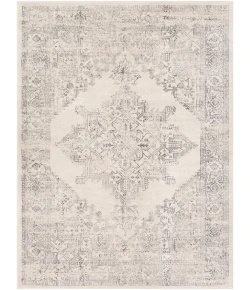 Livabliss Roma ROM2322 White Light Gray Area Rug 6 ft. 7 in. Round