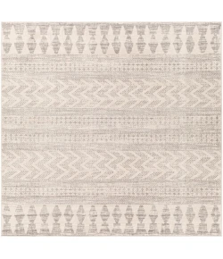 Livabliss Roma ROM2329 White Light Gray Area Rug 6 ft. 7 in. Square