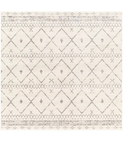 Livabliss Roma ROM2338 White Medium Gray Area Rug 6 ft. 7 in. Square