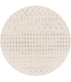 Livabliss Roma ROM2343 White Light Gray Area Rug 6 ft. 7 in. Round