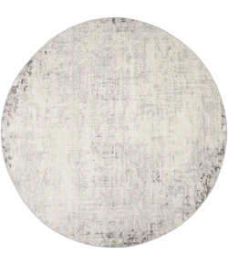 Livabliss Roma ROM2393 Charcoal Gray Area Rug 6 ft. 7 in. Round