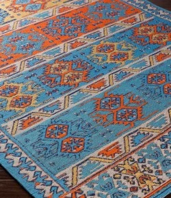 Surya Sajal SAJ1062 Bright Orange Bright Yellow Area Rug 4 ft. X 6 ft. Rectangle