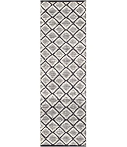 Surya Santa Barbara SBB2300 Black Cream Area Rug 2 ft. 6 in. X 8 ft. Runner