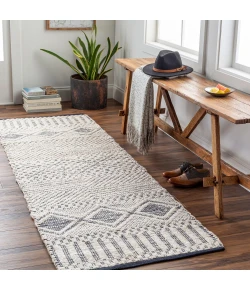 Surya Santa Barbara SBB2303 Cream Black Area Rug 2 ft. 6 in. X 8 ft. Runner